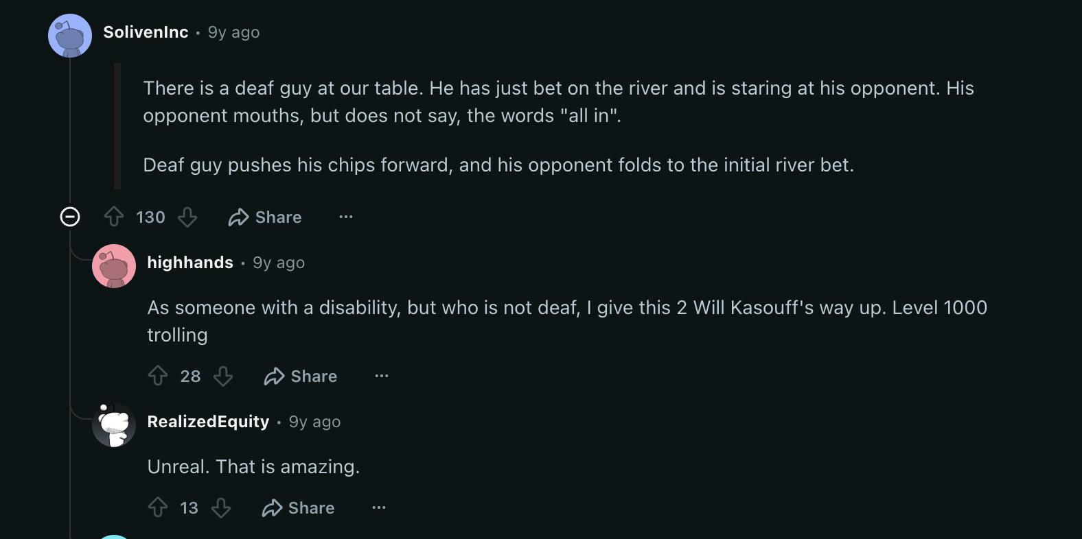 Screenshot from reddit